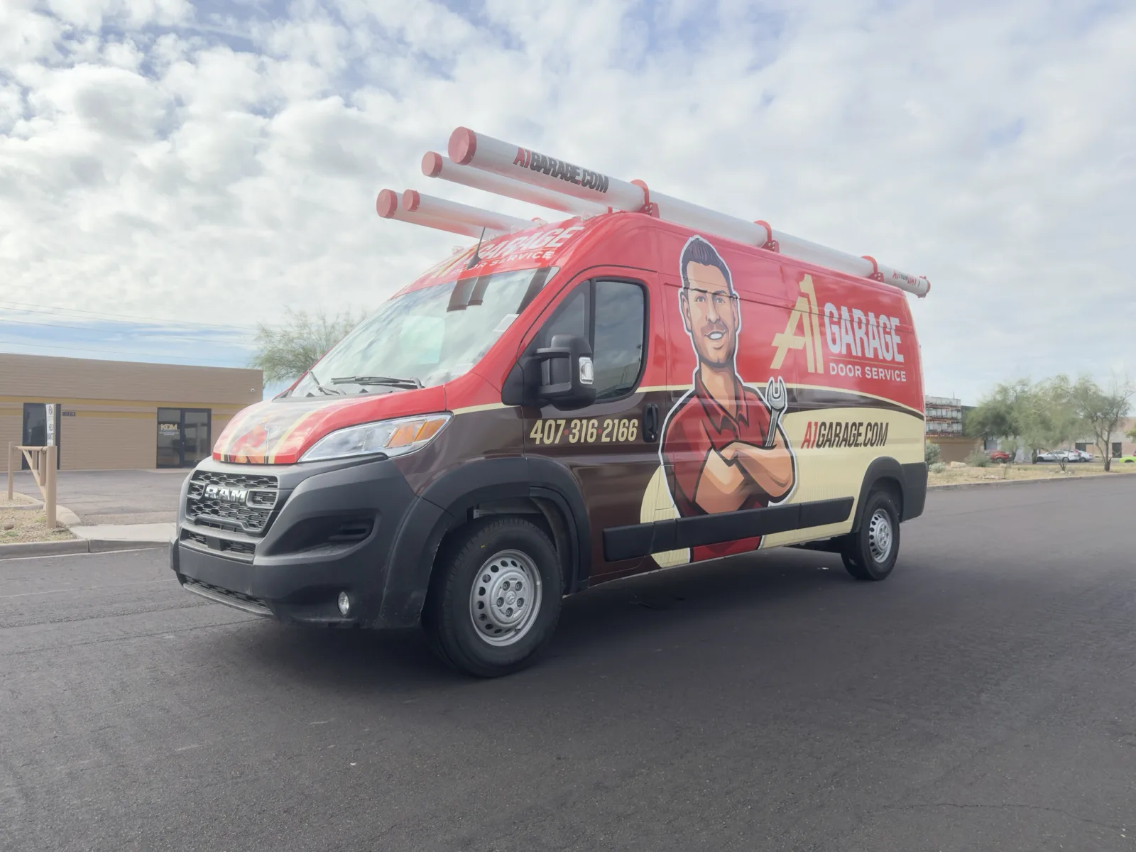 A1 Garage Door Service Van - Fleet wrap