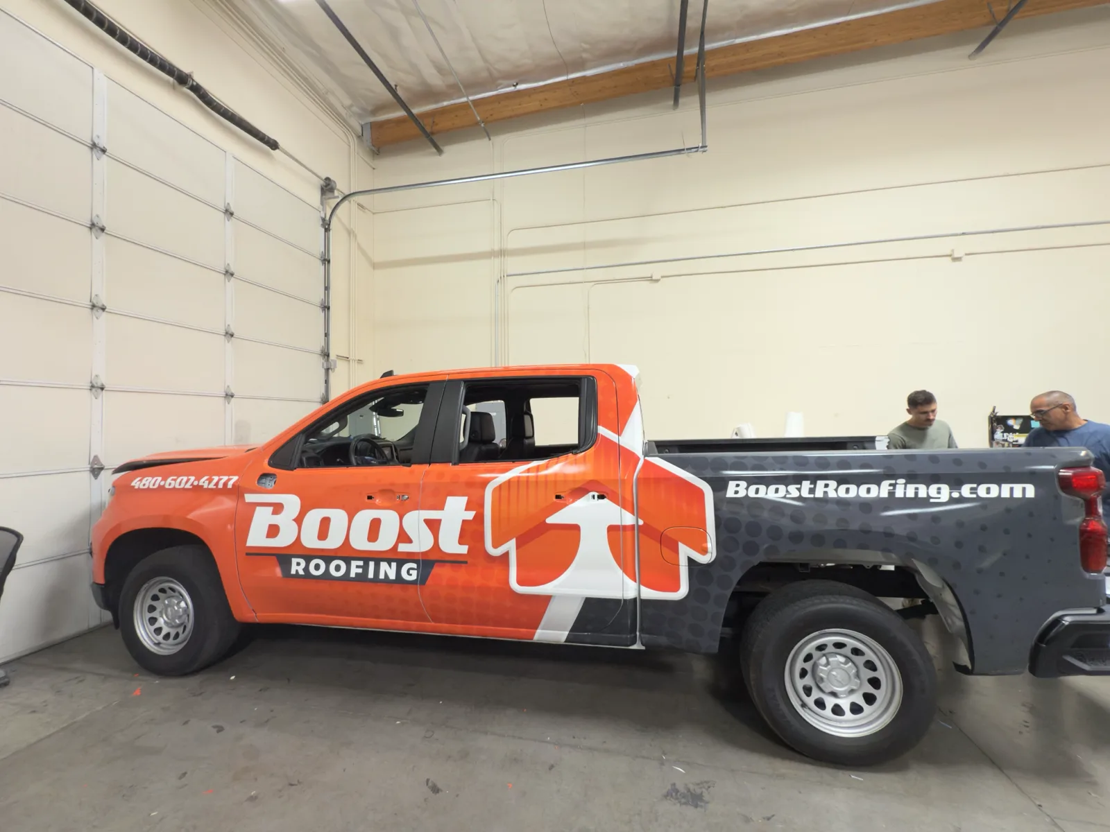 Boost Roofing Pickup - Truck wrap