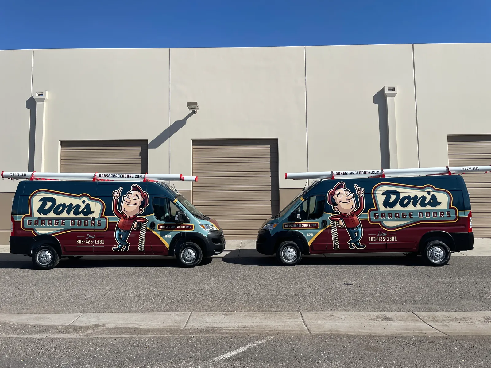 Don's Garage Doors Vans - Fleet wrap