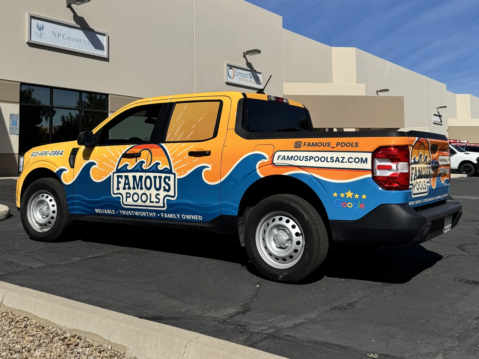 Famous Pools Pickup - Truck wrap