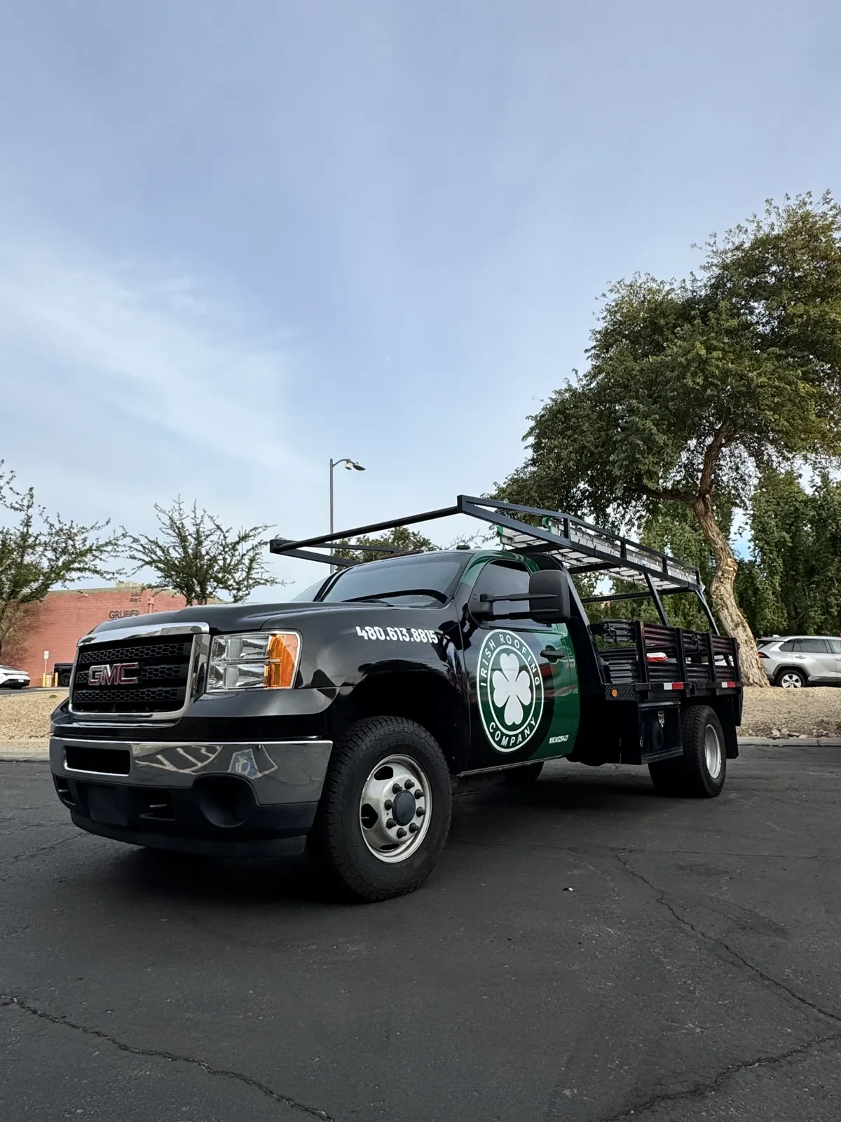 Irish Roofing Pickup - Truck wrap