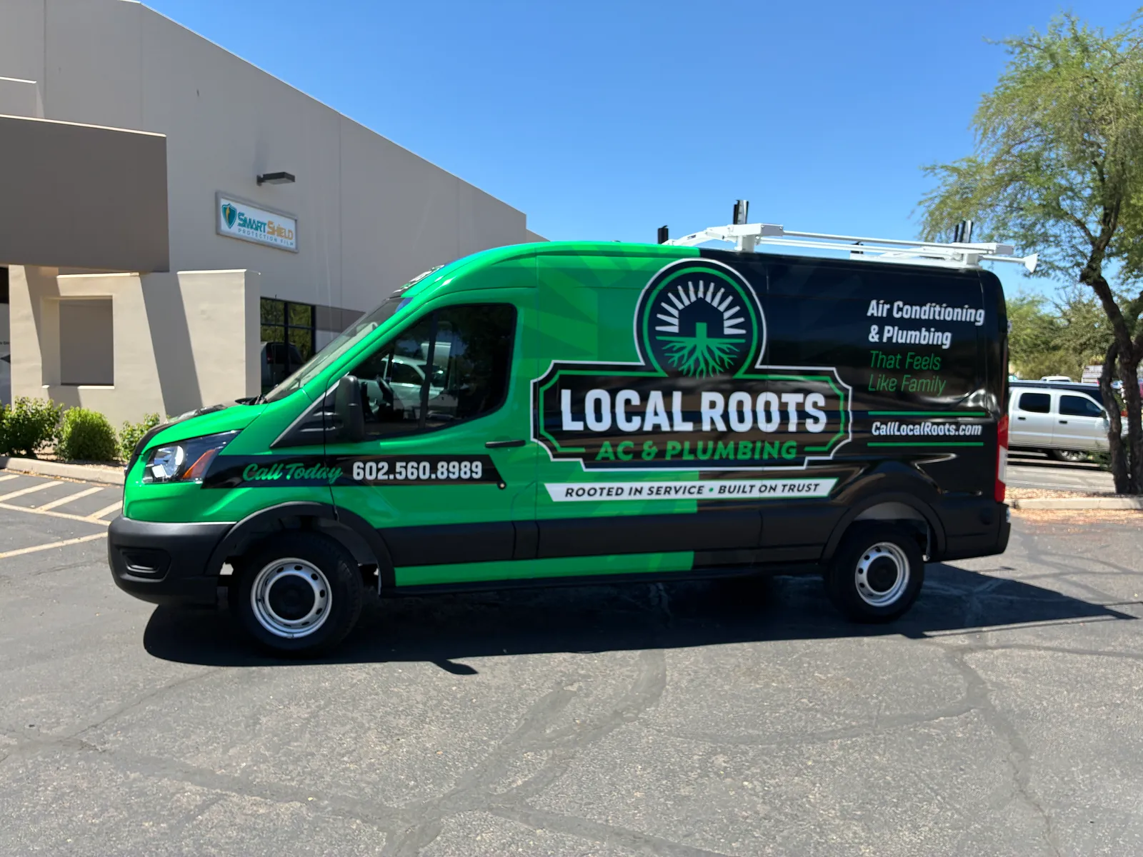 Local Roots AC & Plumbing Van - Van wrap