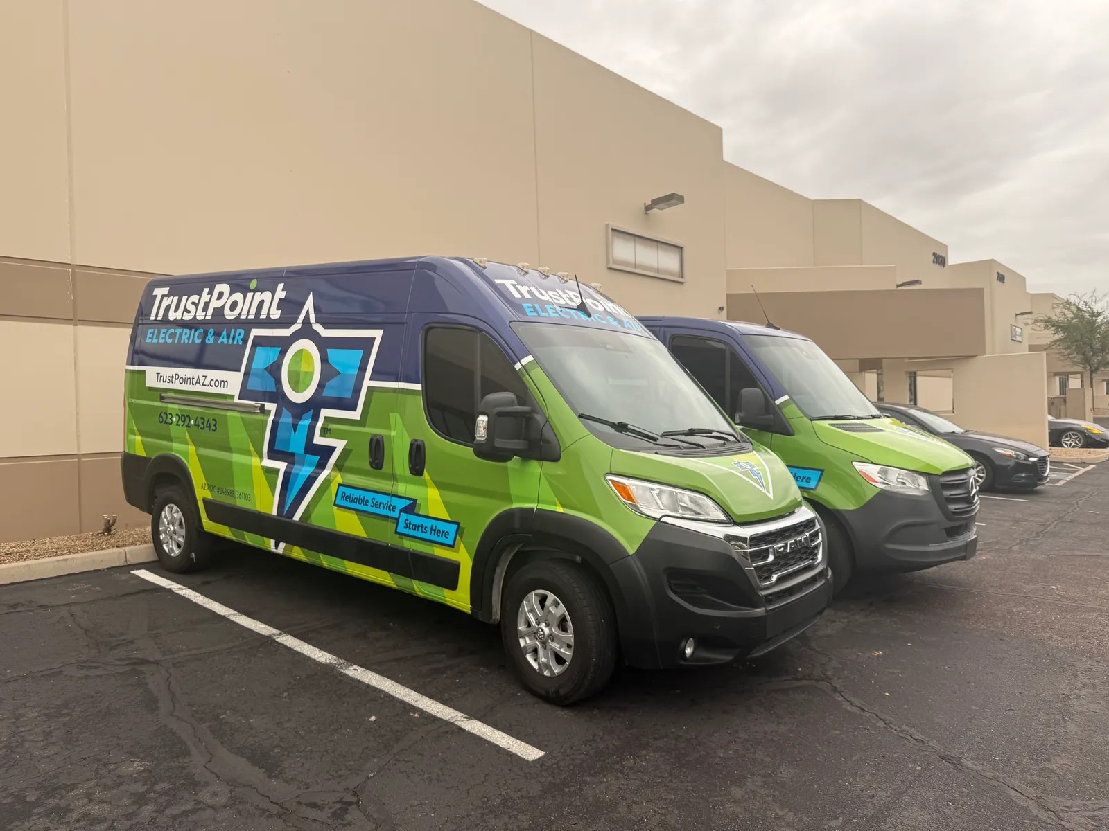 TrustPoint Electric & Air Vans - Fleet wrap