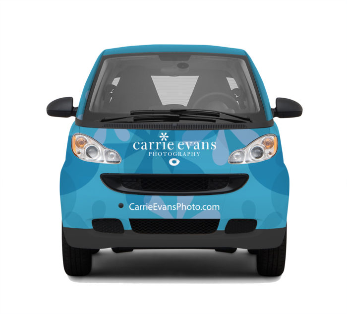 Carrie Evens Front of Car - SmartWrap® Vehicle Wraps